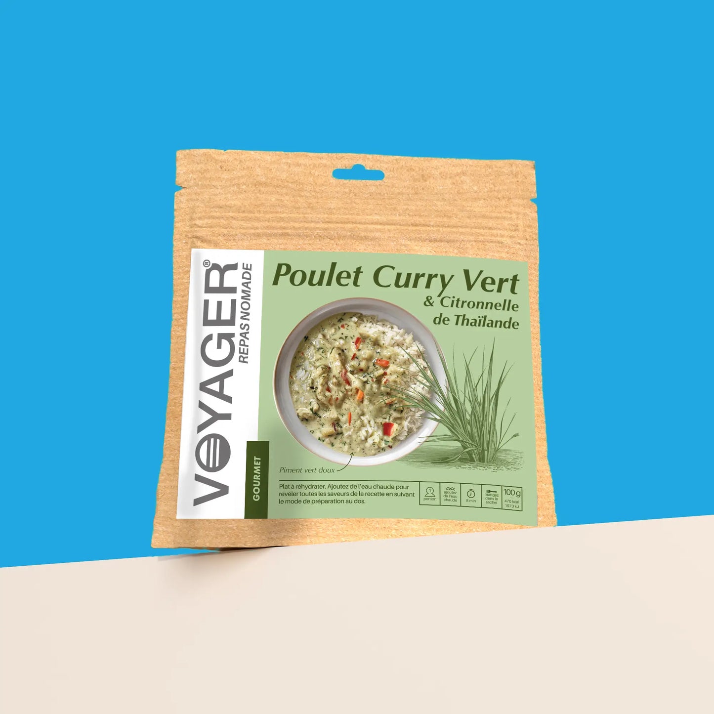 Vihreä kanacurry sitruunaruoholla 100g/330g