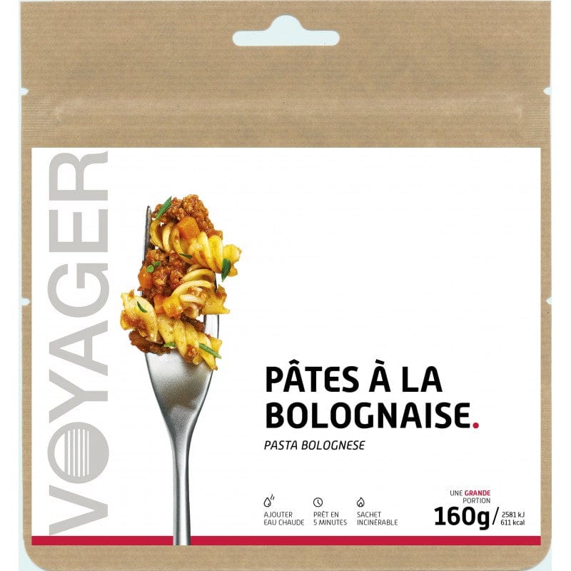 Pasta bolognese, retkiruoka pussissa.